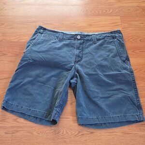 Lee Shorts Men's 38 Khaki Blue Dungarees Vintage Chino 10" In Seam Preppy Summer